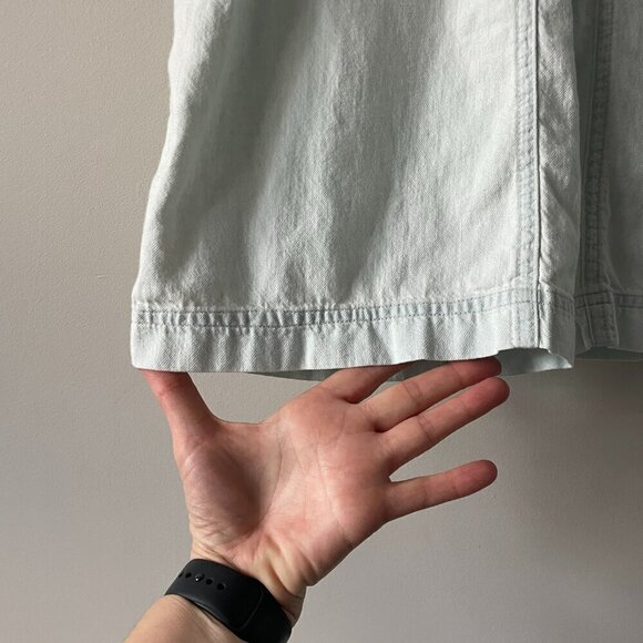 PrAna Podium Wide Leg Drawcord Mid Rise Casual Pull On Pants Light Blue Small - Picture 5 of 9